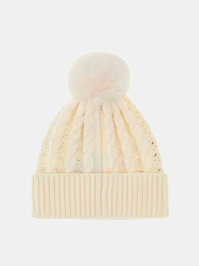 Beanie Feminin Căciulă Tricotat în culoarea Alb