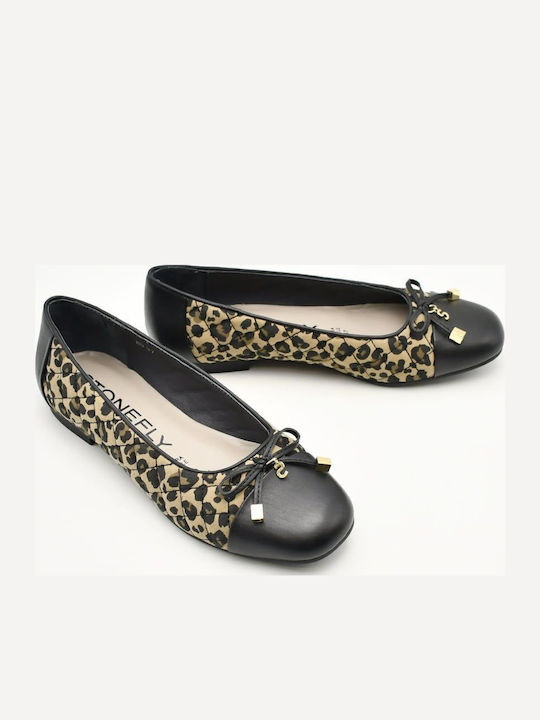 Leather Ballerinas Black