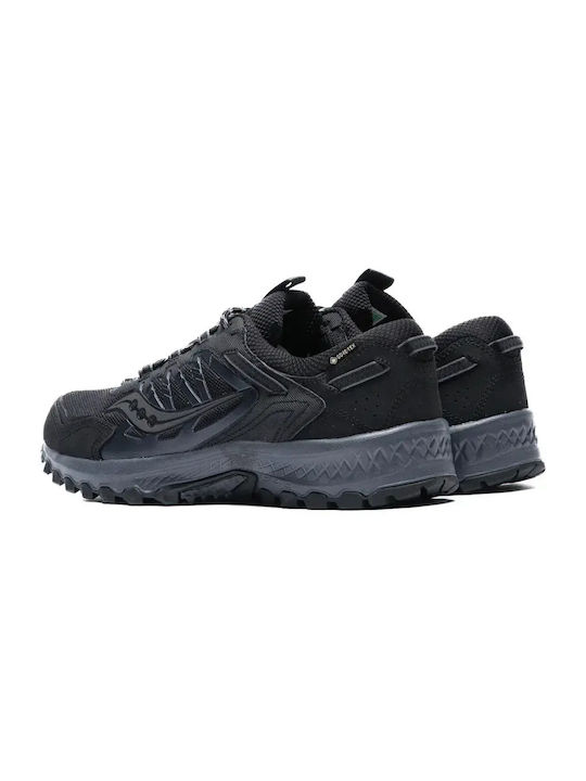 Grid Herren Sportschuhe Trail Running Wasserdicht mit Gore-Tex-Membran Schwarz