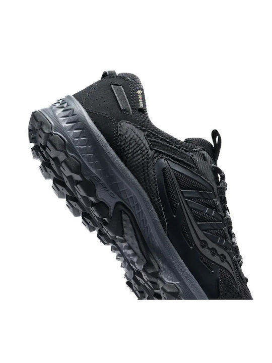 Grid Herren Sportschuhe Trail Running Wasserdicht mit Gore-Tex-Membran Schwarz