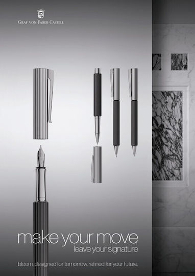 Faber-Castell Писалка за Писане Fine Златист с Черен Мастило