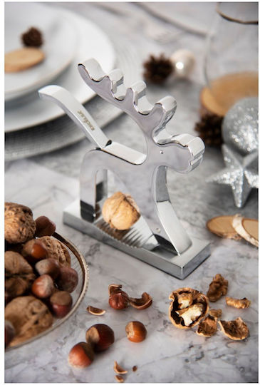 Excelsa Nutcracker de Crăciun Argintiu din Metal