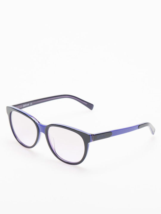 Just Cavalli Women's Sunglasses with Blue Plastic Frame and Gray Lens JC673S 83C