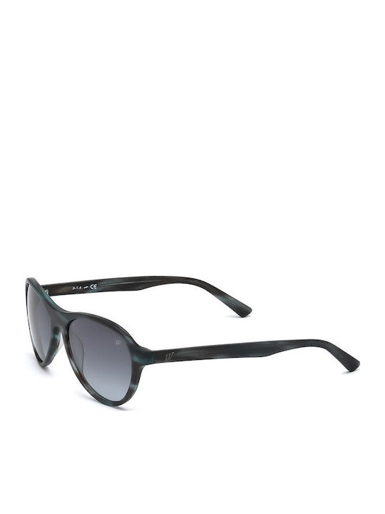 Web Unisex Sunglasses with Gray Plastic Frame and Gray Gradient Lens WE0128 79W