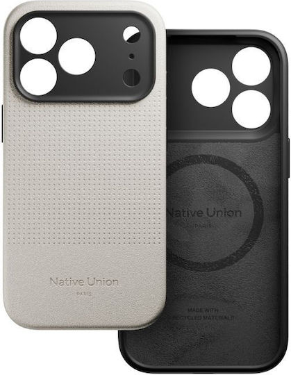 Native Union Калъф С Пълно Покритие (360°) Силикон / Кожен Сив За iPhone 17 Pro Max