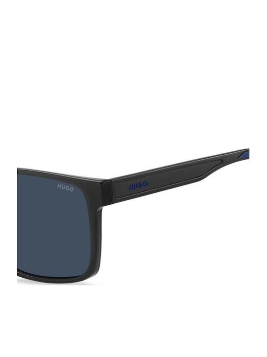 Boss Men's Sunglasses with Black Plastic Frame and Blue Lens HG 1369/S KB7/KU