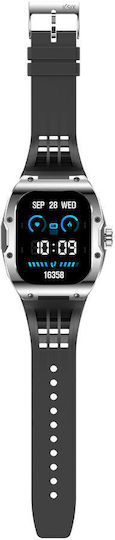 Ksix Hero 54mm Smartwatch with Heart Rate Monitor (Black)