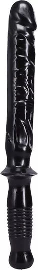 Doc Johnson Classic The Manhandler Glass Dildo Black 25cm