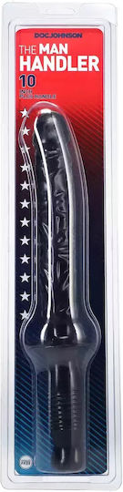 Doc Johnson Classic The Manhandler Glass Dildo Black 25cm