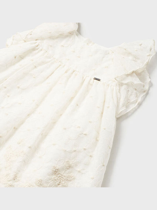 Kinderkleid Ärmellos Ecru