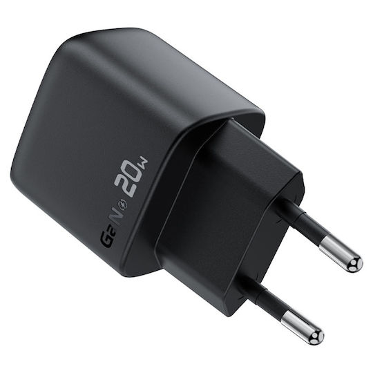 Acefast Φορτιστής GaN με Θύρα USB-C και Καλώδιο USB-C - USB-C Μαύρος (A113)