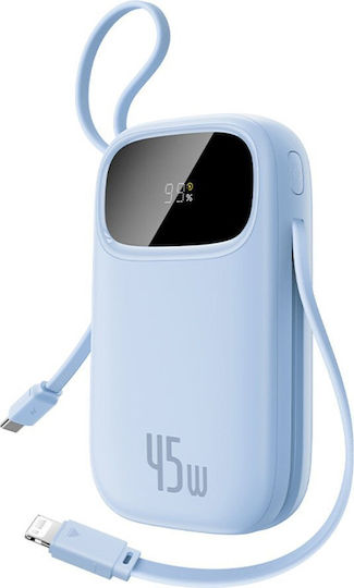 Baseus EnerFill FC31 Power Bank 20000mAh 45W cu Port USB-A și Port USB-C Albastru deschis