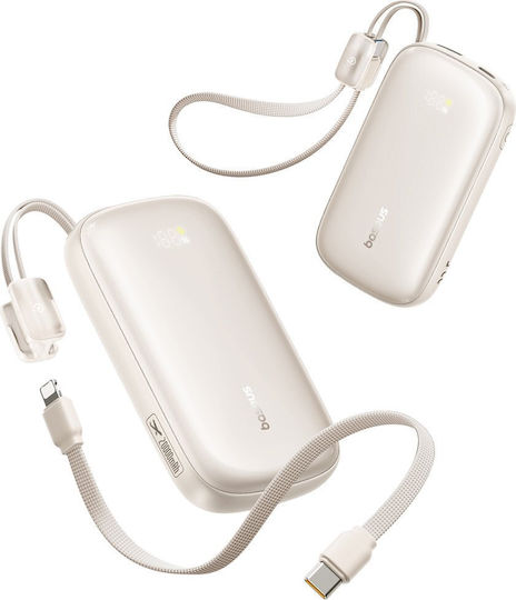 Baseus EnerFill FC21 QPow3 Ultra Външна Батерия 20000mAh 22.5W с USB-A Изходен Порт Power Delivery / Бързо Зареждане Бежова