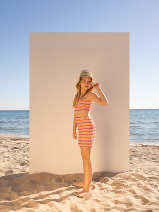Children's Dress Sleeveless Knitted Multicolour