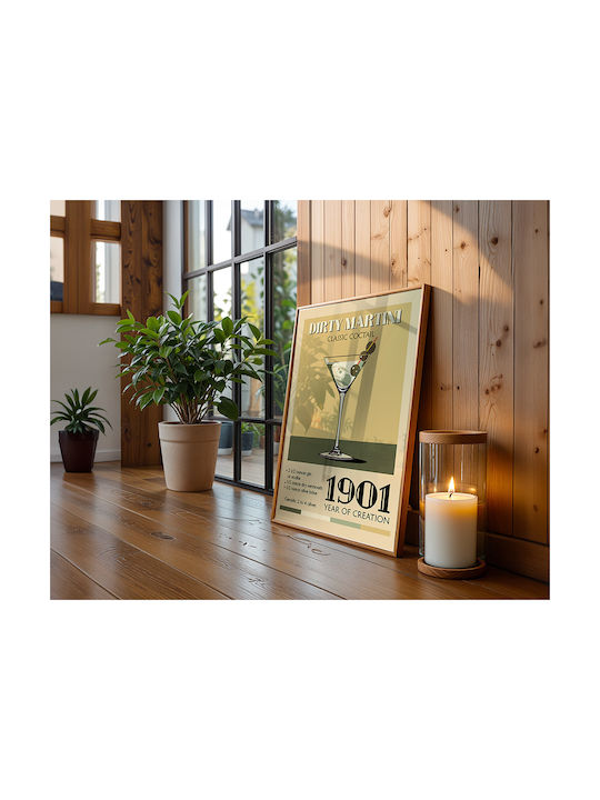 Poster Vintage Dirty Martini Classic Cocktail Pst25375 21cm X 30cm