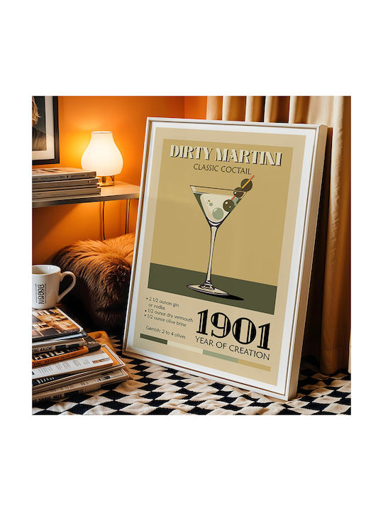 Poster Vintage Dirty Martini Classic Cocktail Pst25375 21cm X 30cm