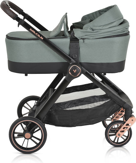 Cangaroo Macan Adjustable 3 in 1 Baby Stroller Suitable for Newborn Green 11kg