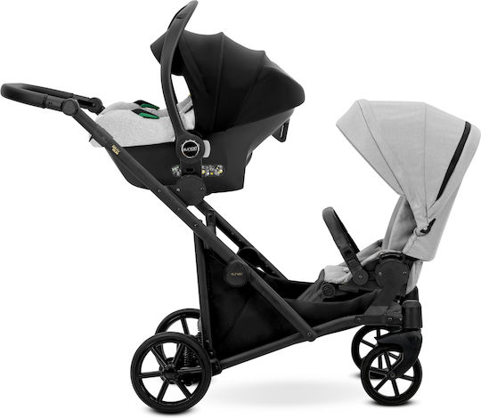Kunert Brav Duo 3 in 1 Verstellbar Doppelter Kinderwagen Geeignet für Neugeborene Black 11.6kg