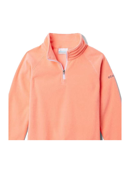 Kinderhemd Langarm Orange Glacial Fleece Half Zip