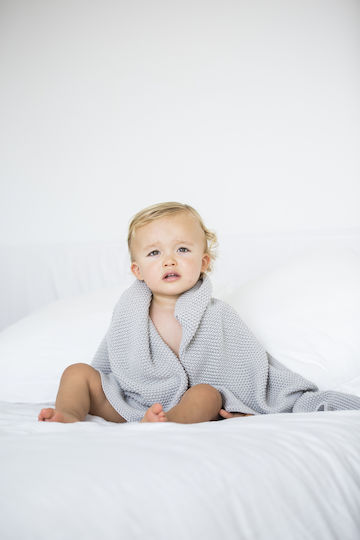 Bonjour Bebe Blanket Nursery Swaddling Blankets Blue Blue 70x90cm