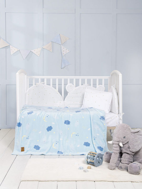 Nima Blanket Nursery Swaddling Blankets Fleece Light Blue 80x110cm