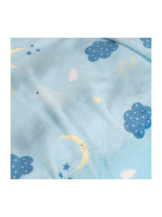 Nima Κουβέρτα Κούνιας Fleece Γαλάζια 110x140εκ.