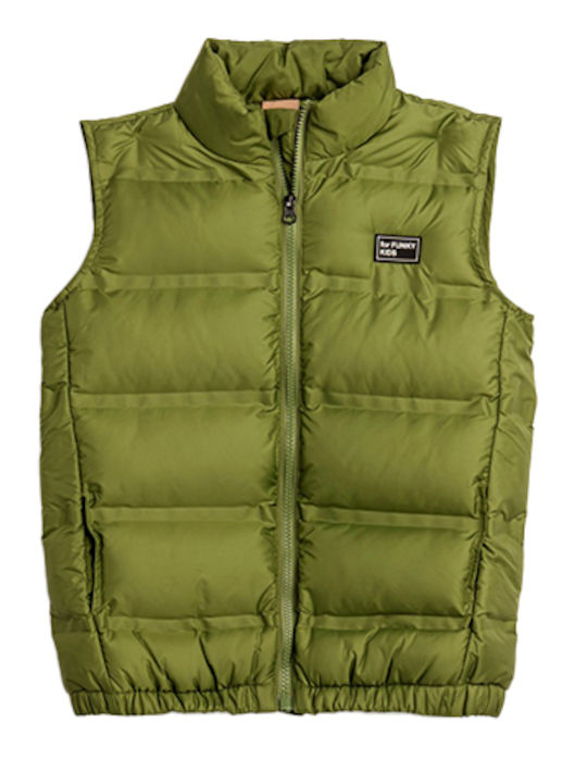 Παιδικό Καπιτονέ Μπουφάν Αμάνικο Forest green