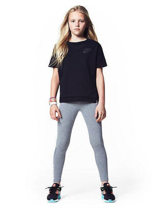 Kinder Leggings Sport Lang Gray