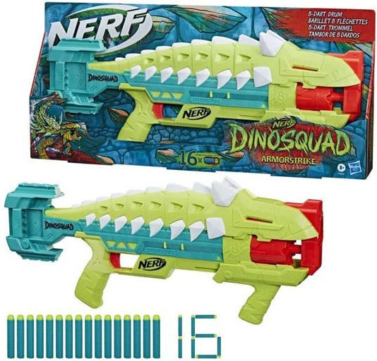 Nerf Launcher Dinosquad for 8+ years old years Armorstrike