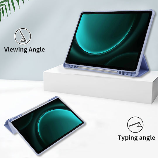 Husă Magnetică Trifold Samsung Galaxy Tab S10 Lite S10 FE 10.9" 2025 Smart Cover Suport Stylus Lavandă