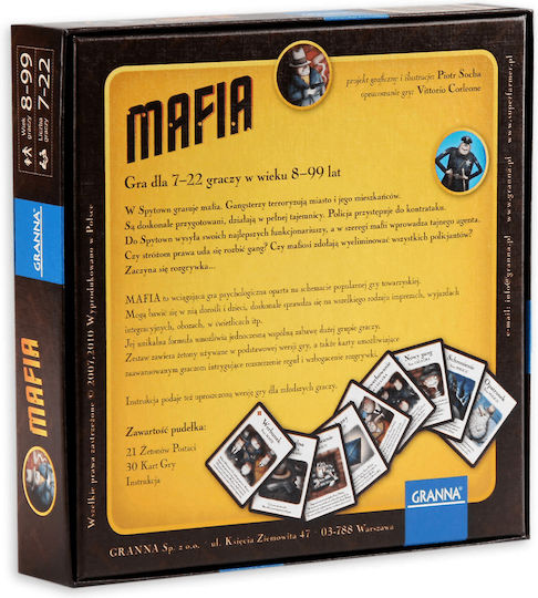 Επιτραπέζιο Παιχνίδι Mafia για 7-10 Παίκτες 8+ Ετών Granna