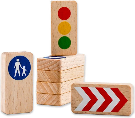 Waytoplay Cuburi De Construit Plăcuțe De Circulație Pentru 3+ Ani 8 Bucăți