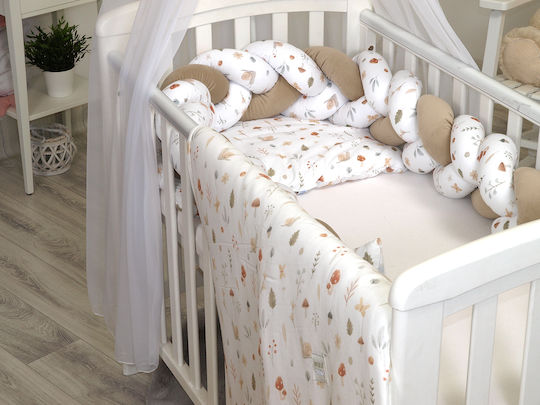 Amy Crib Bumpers Braided Inside Beige 21x180cm