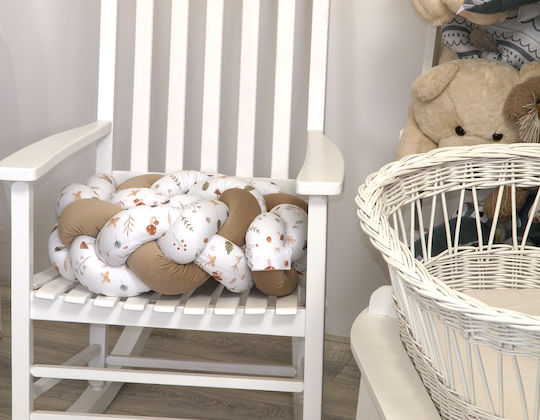 Amy Crib Bumpers Braided Inside Beige 21x180cm