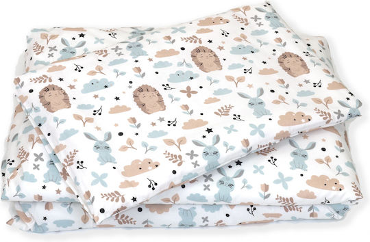 Amy Baby Crib Bedding Set 3pcs Blue