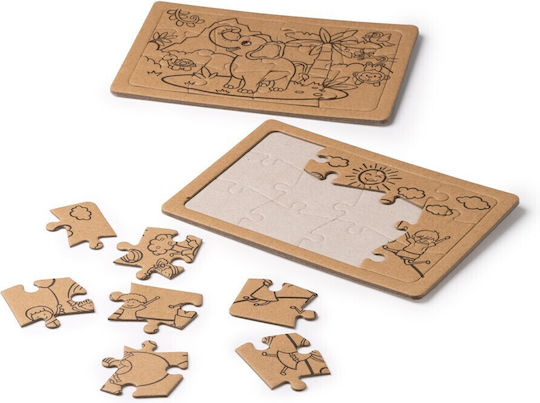Puzzle Set Recycled Cardboard 2 Designs X 12 Pieces
