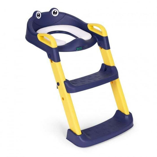 Ecotoys Kleinkinder-Toilettensitz Mit Stufe & Griffen Blau