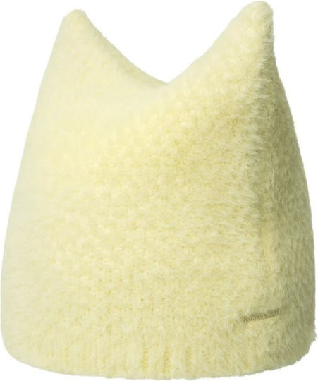 Beanie Unisex Σκούφος Πλεκτός σε Κίτρινο χρώμα