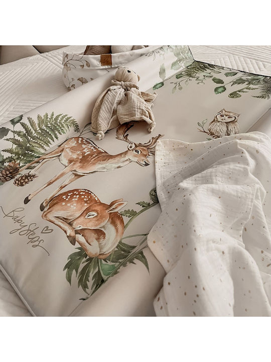 Weiche Wickelauflage aus Kunststoff Happy Bear für Bett 80x50cm