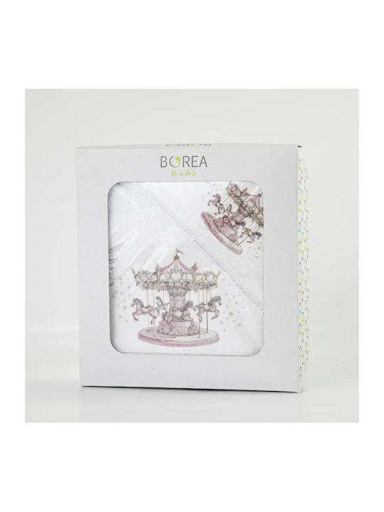 Borea Set of baby towels 2pcs White-sky blue 30 cmx50cm