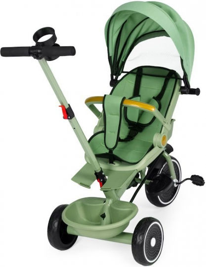 Ecotoys Триколка с Ръкохватка за Родител Зелен
