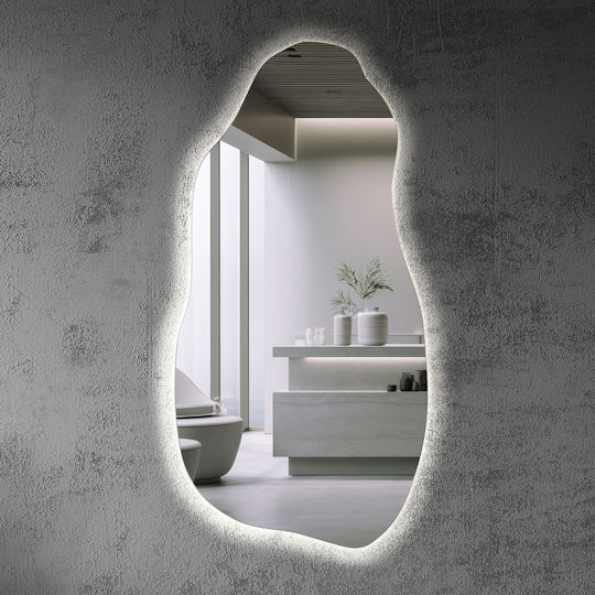 Tulup Oglindă de Perete cu Iluminare LED 80x40cm 1buc