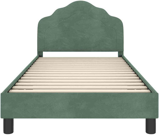 Pat pentru Copii Single Albastru deschis pentru Saltea 90x190cm