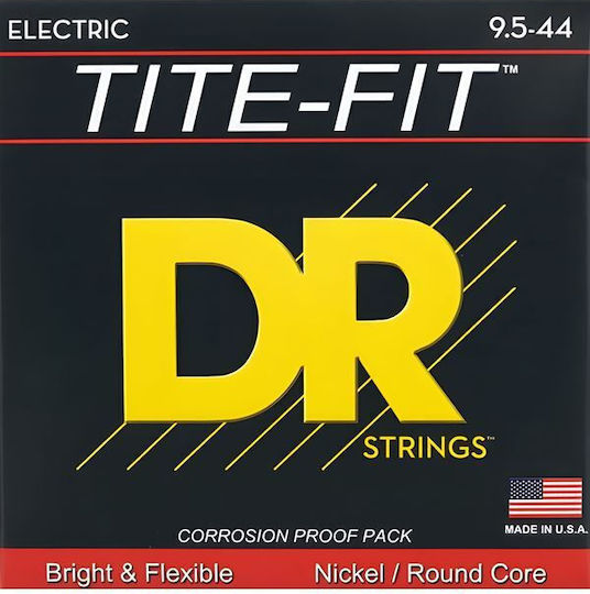 DR Tite-Fit HT-9.5 Σετ Χορδών Nickel Plated Steel Ηλεκτρικής Κιθάρας 9.5 - 44"