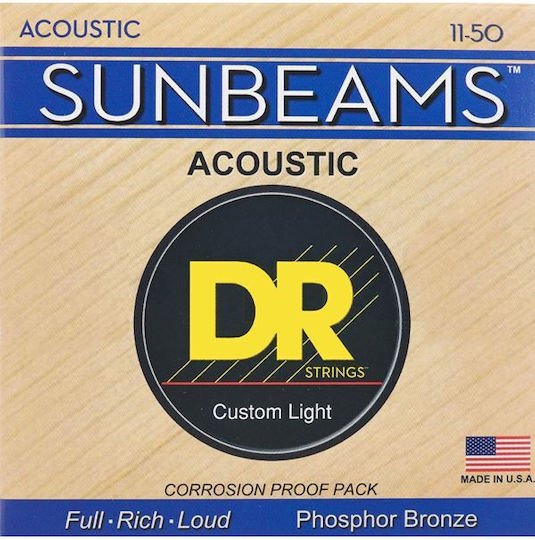 DR Sunbeams Einstellen Phosphor-Bronze Akustikgitarrensaiten 11 - 50