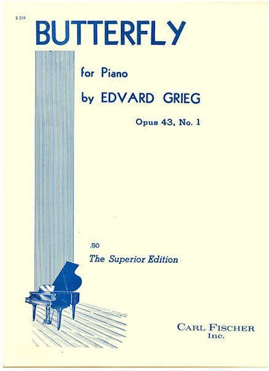 Carl Fischer Grieg - Butterfly Op.43 N.1 Παρτιτούρα για Πιάνο