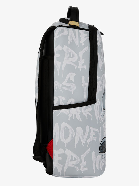 Sprayground Men Money Bear Graffiti Float Dlxsv Rucsac Alb Gri Deschis 910b8307nsz