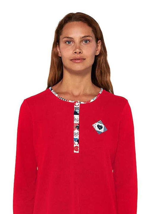 Vamp Winter Women's Pyjama Set Red Berry