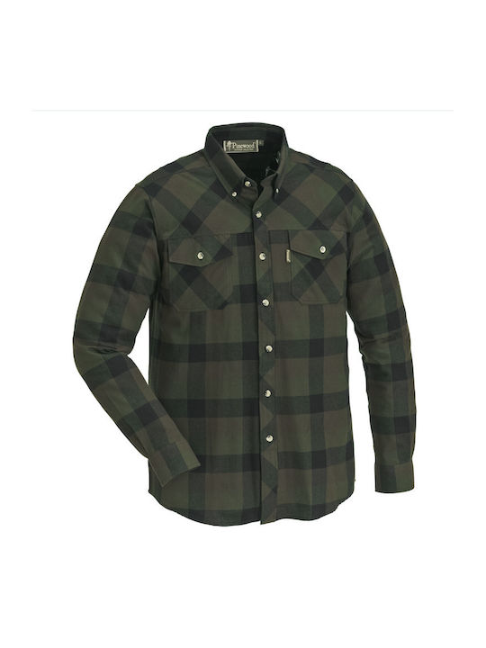 Μακρυμάνικo Βαμβακερό Πουκάμισο Green Black