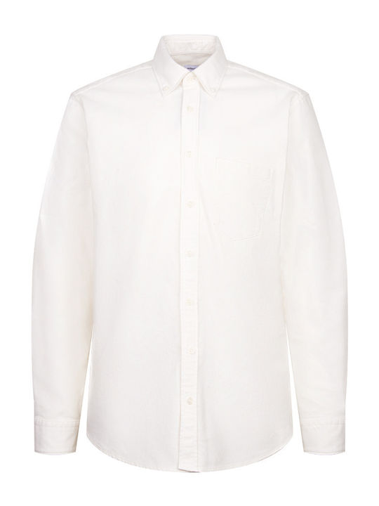 Long-sleeved Cotton Shirt Ecru